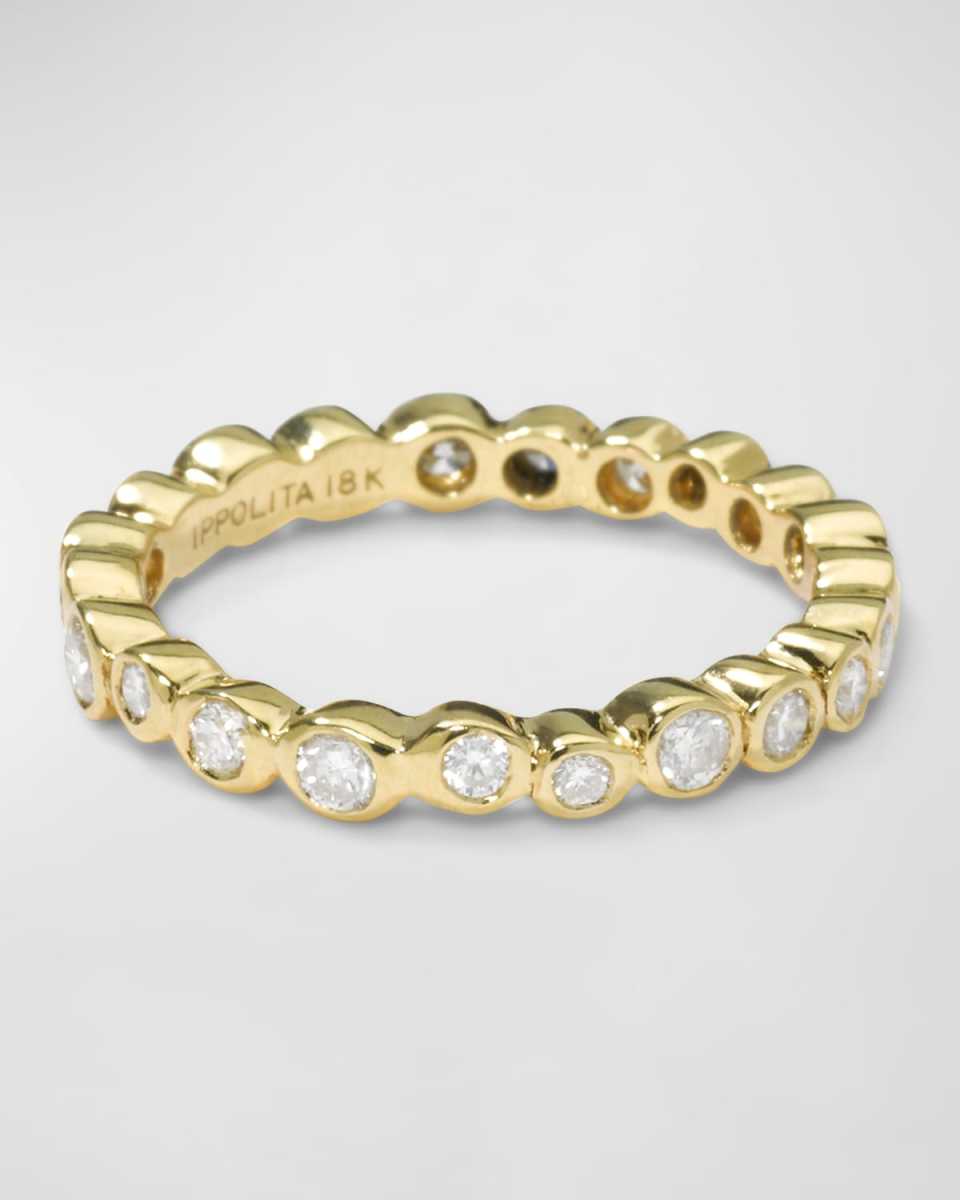 Starlet Band Ring in 18K Gold with Diamonds